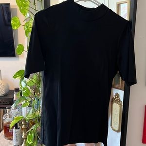 Black Uniqlo Mockneck Tee